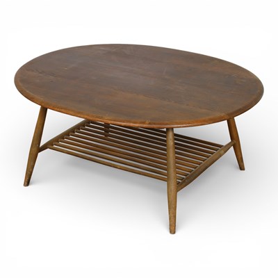 Lot 144 - An Ercol dark elm coffee table