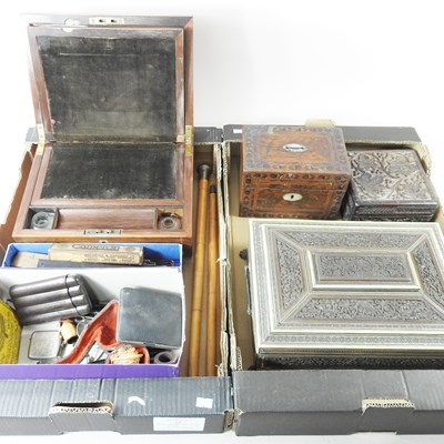Lot 595 - A silver mounted walking stick, together with...