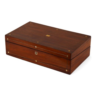 Lot 379 - A 19th century rosewood writing slope, having...