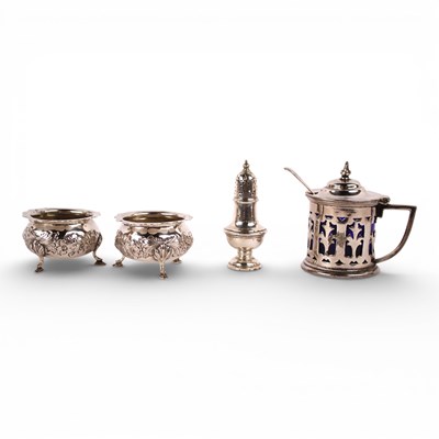 Lot 24 - A pair of Victorian silver open table salts,...