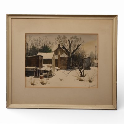 Lot 387 - Ry Ferguson (Contemporary), a winter landscape,...