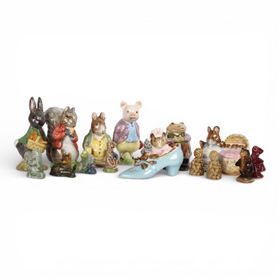 Lot 199 - A collection of seven Beatrix Potter Beswick...