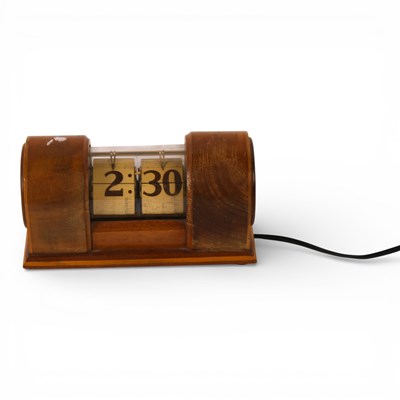 Lot 166 - An Art Deco desk clock, with an HMV metal...