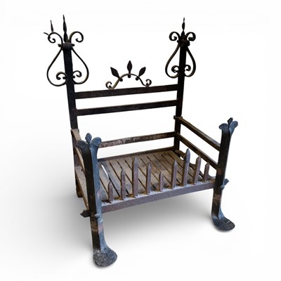 Lot 405 - A wrought iron fire grate