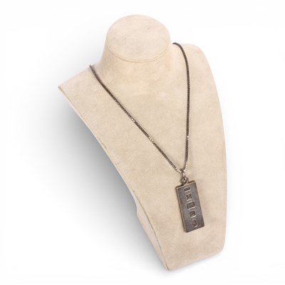 Lot 66 - A silver necklace pendant, Birmingham 1952,...