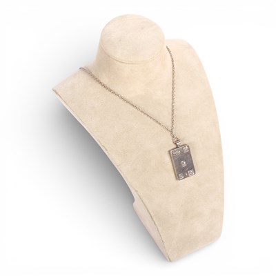 Lot 75 - A silver necklace pendant, Birmingham 1927,...