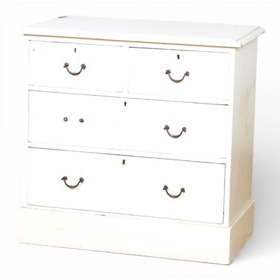 Lot 417 - A white painted chest of drawers