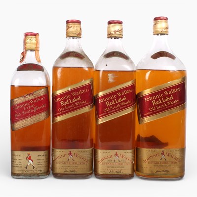 Lot 119 - Four bottles of Johnnie Walker Red label whisky