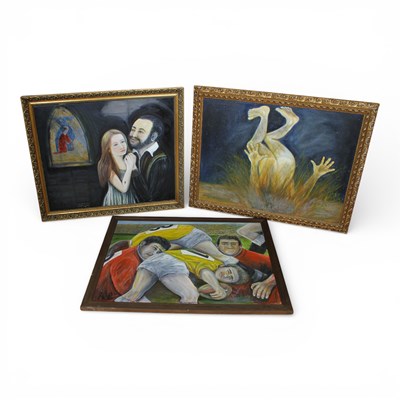 Lot 451 - W A Goulding, The Tackle, oil on canvas, 75 x...