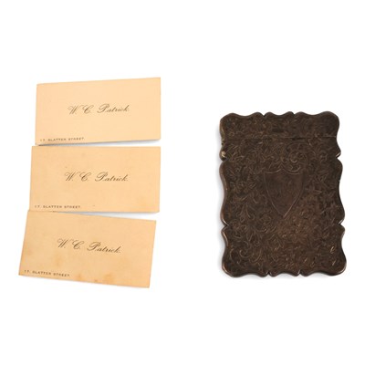 Lot 35 - An Edwardian silver visiting card case,...