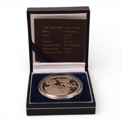 Lot 91 - A 1995 South African silver proof FAO...