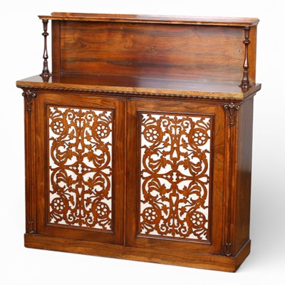 Lot 242 - A fine William IV rosewood chiffonier, having...