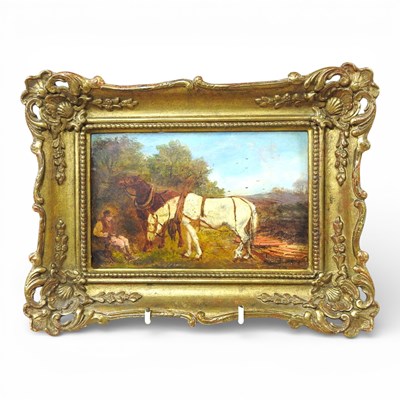 Lot 375 - English school, 19th century, landscape with...