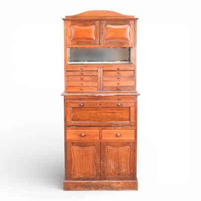 Lot 478 - A late 19th century walnut dentist's cabinet,...