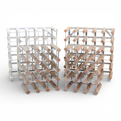 Lot 640 - A wine rack, 52cm wide, together with three...