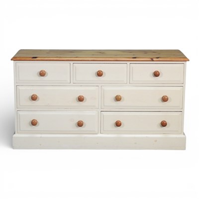 Lot 458 - A modern painted and pine chest, containing an...