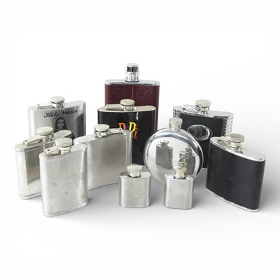 Lot 331 - A collection of hip flasks