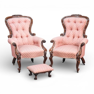 Lot 475 - A pair of Victorian and recently pink...