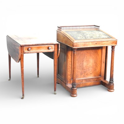 Lot 288 - A Victorian mahogany davenport, 64cm, with a...