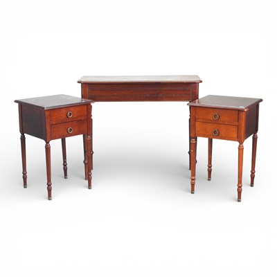 Lot 359 - An Edwardian side table, 89cm wide, together...