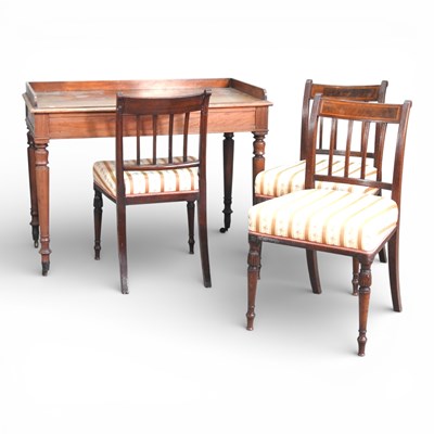 Lot 192 - A Victorian mahogany washstand, with a gallery...