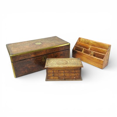 Lot 659 - A 19th century brass mounted writing slope,...