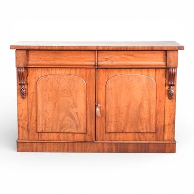 Lot 207 - A Victorian mahogany chiffonier, on a plinth base