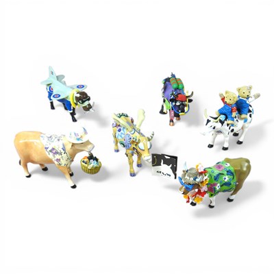 Lot 130 - A collection of six Cow Parade models of cows,...