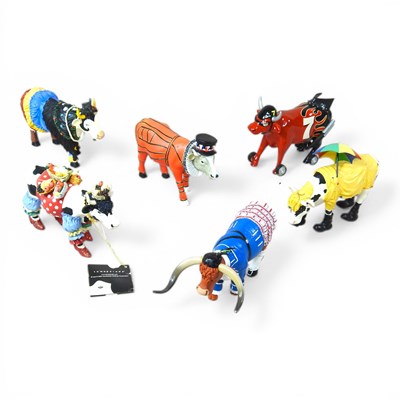 Lot 74 - A collection of six Cow Parade models of cows,...