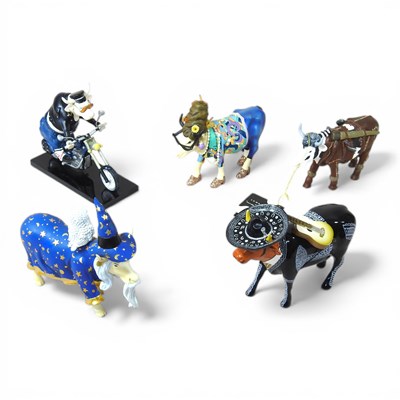 Lot 68 - A collection of five Cow Parade model cows, to...