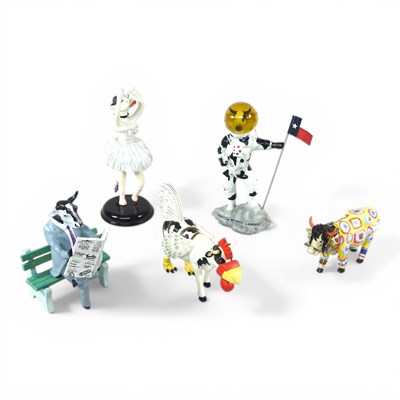 Lot 117 - A collection of Cow Parade model cows, to...