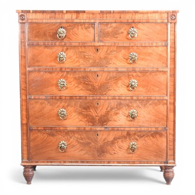 Lot 357 - A large Regency mahogany chest, containing two...
