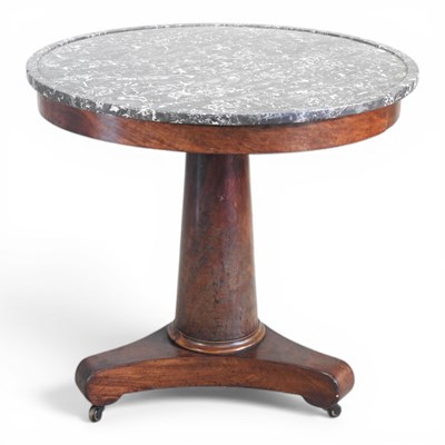 Lot 173 - A 19th century French marble top mahogany...