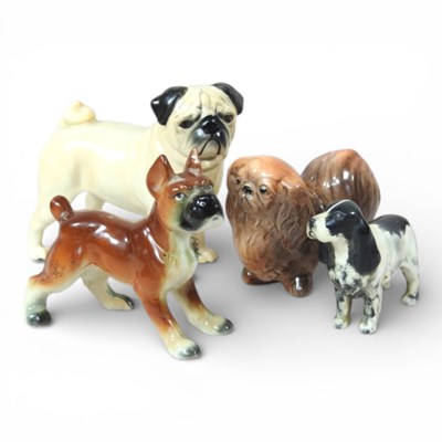 Lot 638 - A Beswick model of a pug, 12cm long, together...