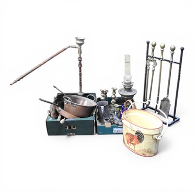 Lot 597 - A collection of brass and copper, to include...
