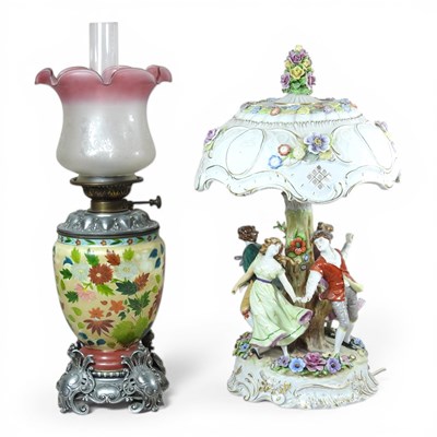 Lot 325 - An early 20th century Dresden porcelain table...