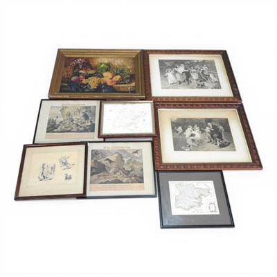 Lot 425 - English school, 19th century, still life of...