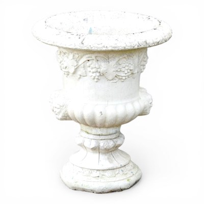 Lot 40 - A large cast stone garden urn, 65cm high