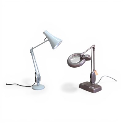Lot 457 - A painted metal anglepoise table lamp,...