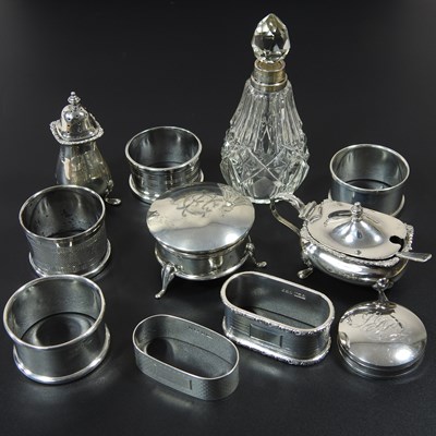 Lot 235 - An early 20th century silver ring box,...