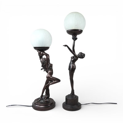 Lot 278 - An Art Deco style figural table lamp, with a...