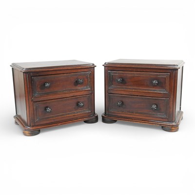 Lot 424 - A pair of Victorian and later mahogany two...