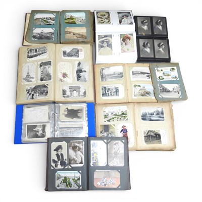 Lot 439 - A collection of 19th and later postcard albums...