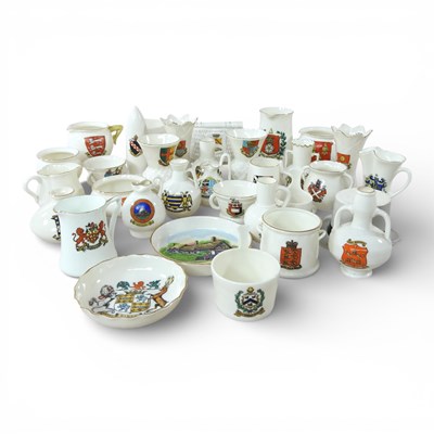 Lot 377 - A collection of crested china, to include Goss