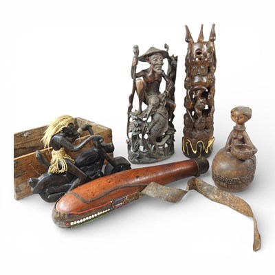 Lot 18 - A mid 20th Hungarian pottery figural candle...
