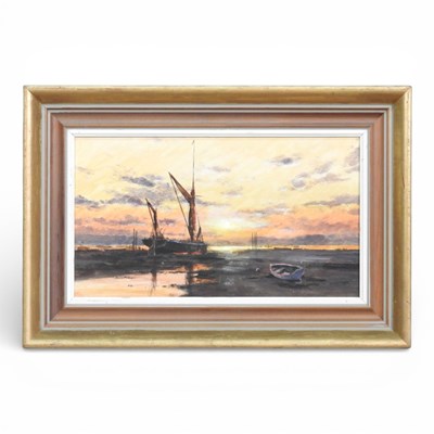 Lot 339 - Ken Curtis, 20th century, A Thames Barge,...