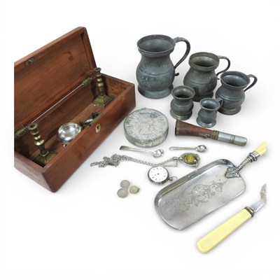 Lot 472 - A small collection of metalwares, to include...