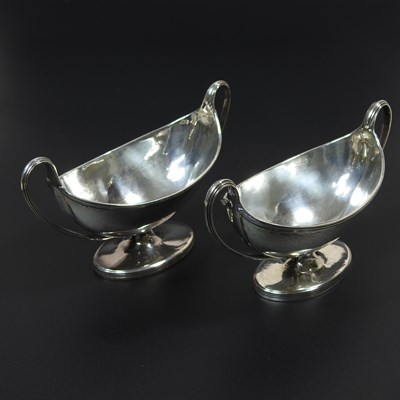 Lot 8 - A pair of George III silver twin handled...