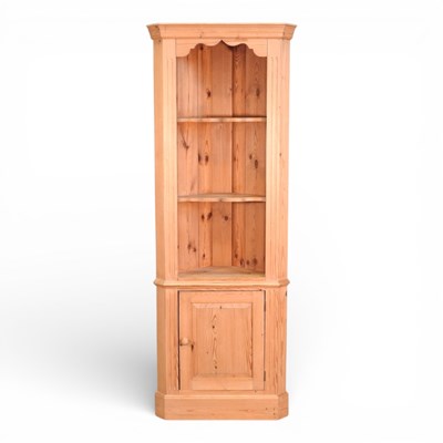 Lot 665 - A modern pine standing corner cabinet