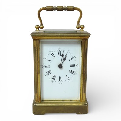 Lot 582 - An early 20th century French brass cased...